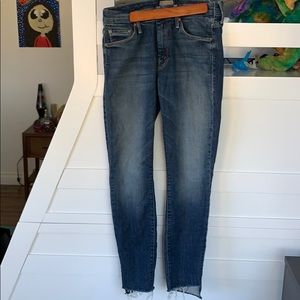 Mother denim ankle fray jeans